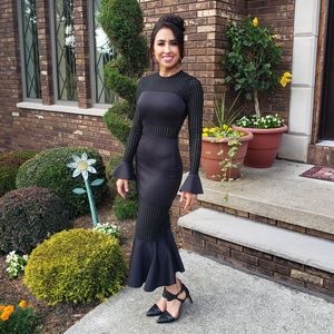 Asos sheer panel dress